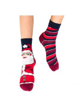 Steven detské ponožky prúžkovaný Santa