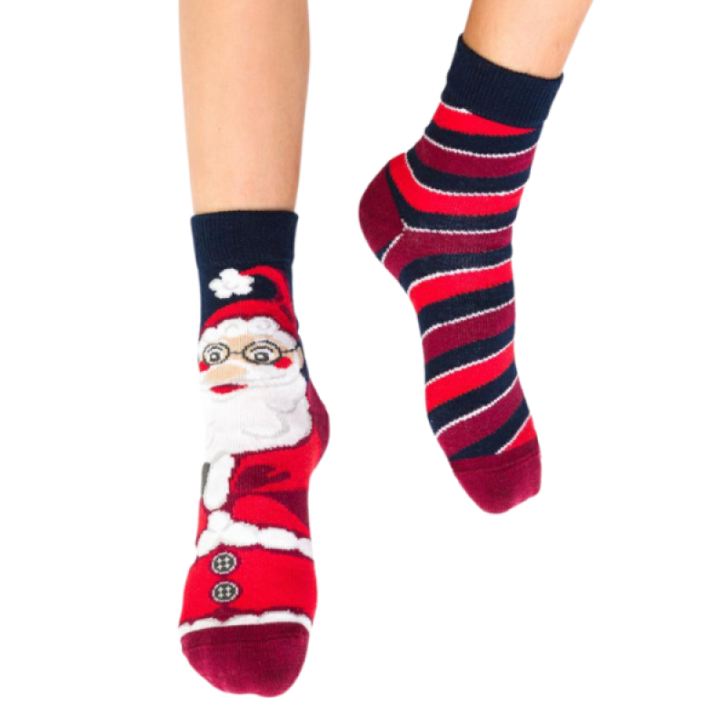 Steven detské ponožky prúžkovaný Santa
