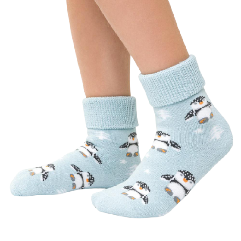 Steven detské froté ponožky vianočné tučniaky