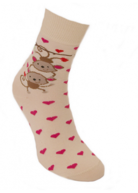 Foxysoxy valentínske dámske ponožky ZAĽÚBENÉ OPICE